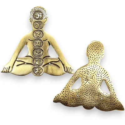 Oro Aluminum Seven Chakra Yoga Incenso Porta 12x12cm — foto 4
