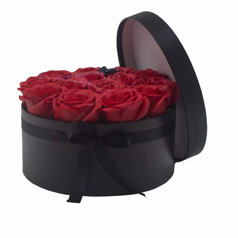 Sapone Fiore Gift Bouquet 14 Red Roses Round — foto 4
