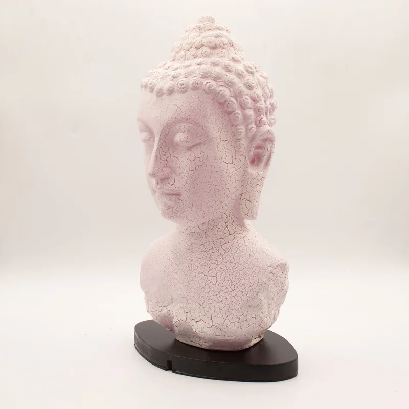 Buddha Bust Lamp Cherry Crackle Oval stand — foto 6
