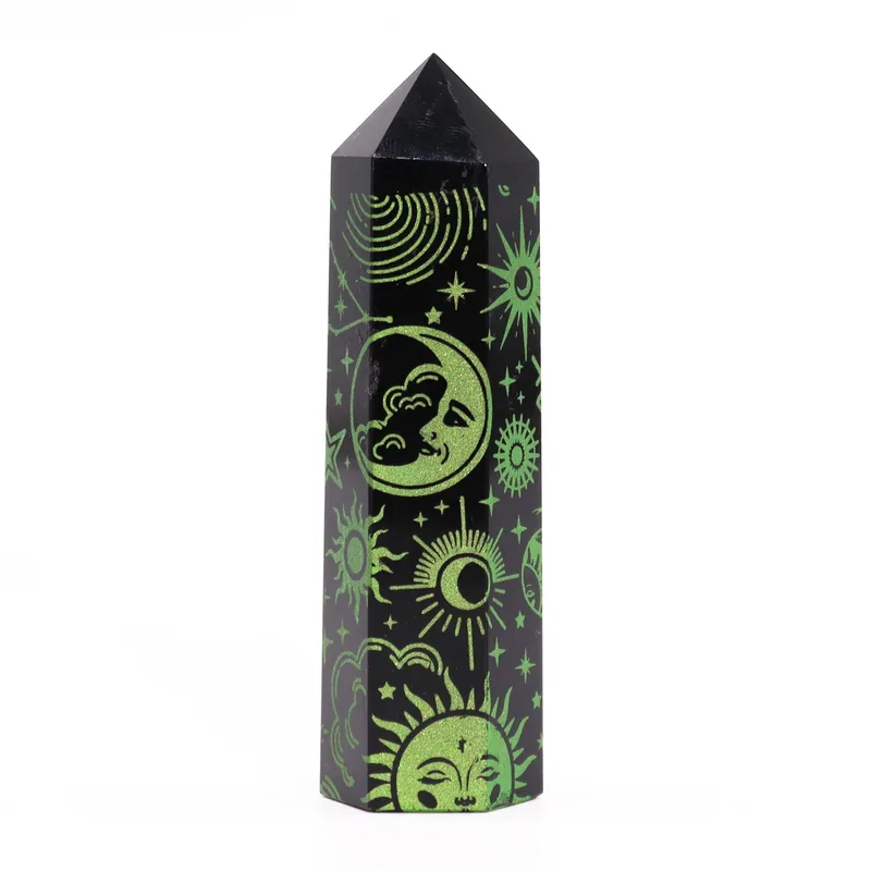 Nero Obsidian Points Mystic Story Forest Verde — foto 5