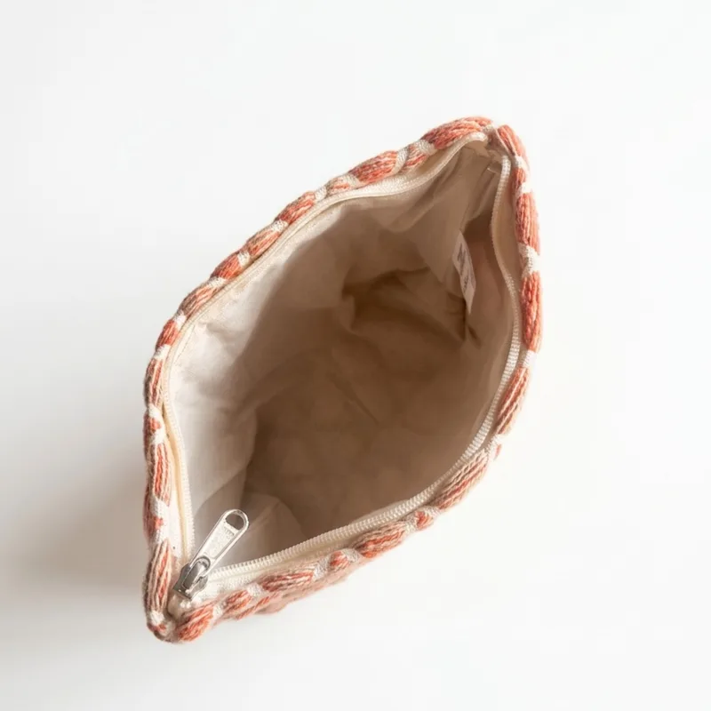 Nomad Sari Indian Jacquard Toiletry Bag Rosa Lattice — foto 2