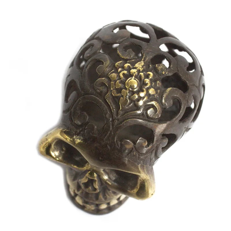 Vintage Brass Skull Med — foto 1