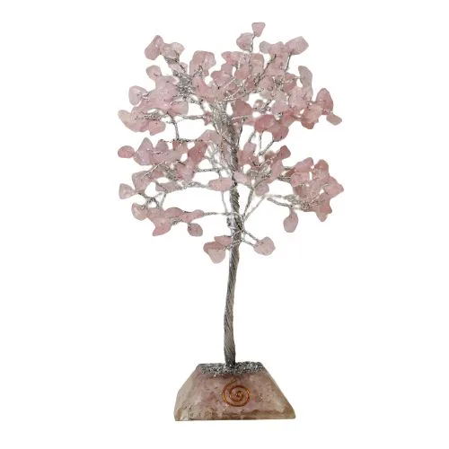 Gemstone Albero with Organite Base 160 Stone Rosa Quartz