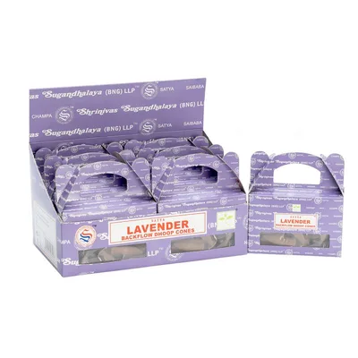 Cessità di Fumo Satya Lavanda Dhoop Cone a Forma di Conchiglia