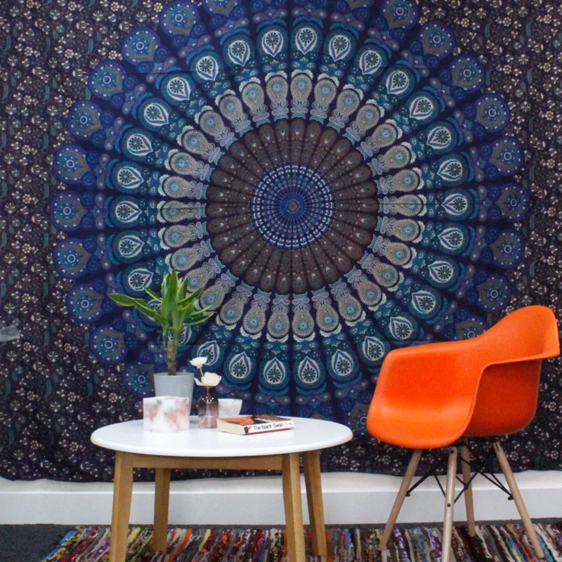 Double Cotton Bedspread + Wall Hanging Classic Mandala 230cm x 200cm — foto 2