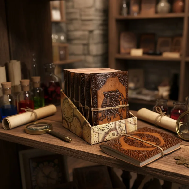 Assorted Esoteric Leather Notebooks 15x11.5 cm