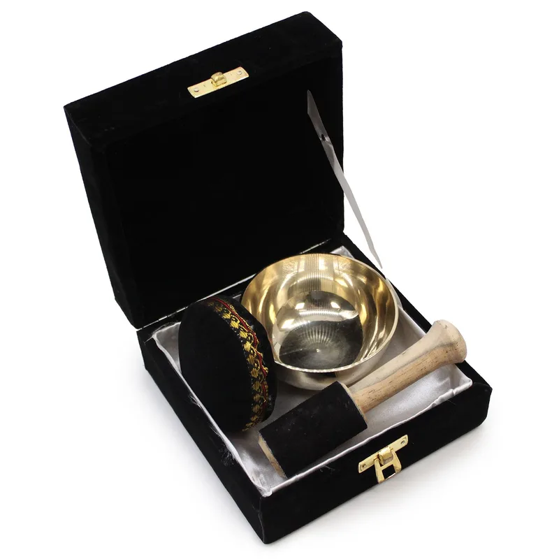 Brass Singing Bowl Gift Set 9cm — foto 3