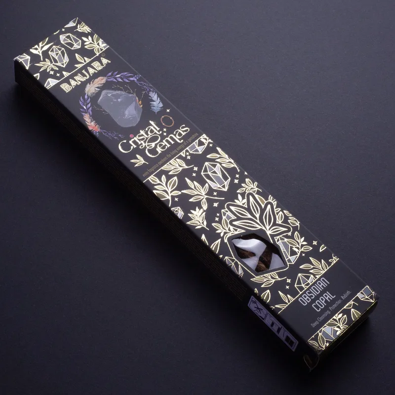 Banjara Cristal Gemas Incenso Sticks - Obsidian Copal — foto 1