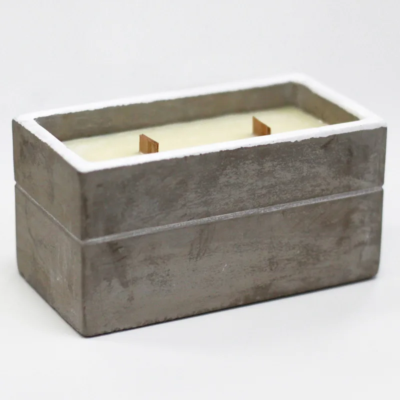 Large Concrete Soy Candela - Spiced South Sea Lime — foto 6