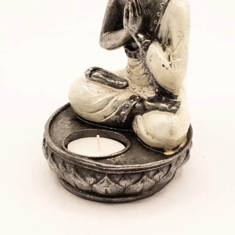 Buddha Candela Porta Bianco Medium — foto 3