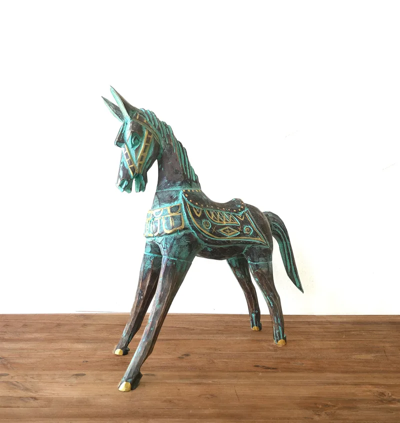 Medium Oro & Turquoise Horse 25 cm — foto 1