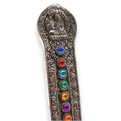 7 Chakra Tower Buddha Incenso Porta 16x6x7cm