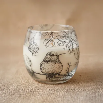 Small Glass Jar Candele - Drawn by Flame — foto 4
