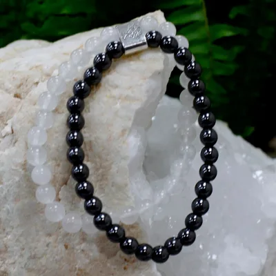 Bracciale con Pietra Naturale Magnetica - Quarzo Rosa — foto 4