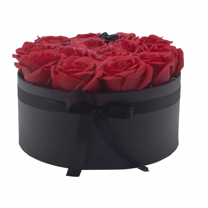 Sapone Fiore Gift Bouquet 14 Red Roses Round — foto 3