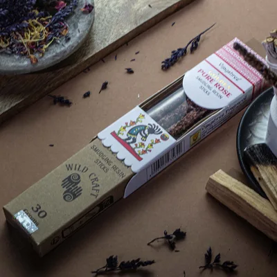 30g Golden Puro Rosa Smudging Resin Sticks (6s) — foto 2