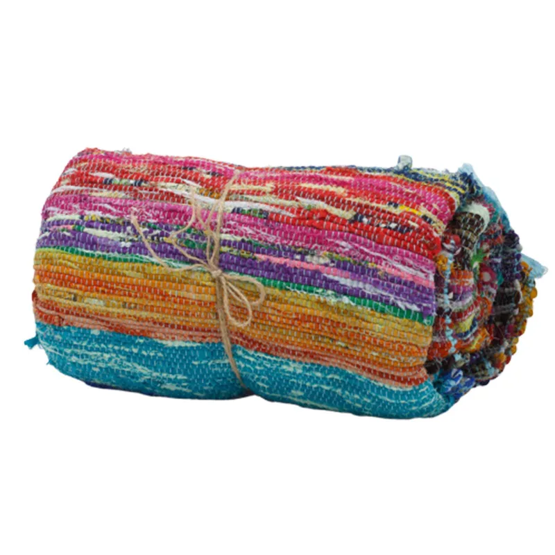 153 x 90cm Luxury Rag Rug Blu — foto 5