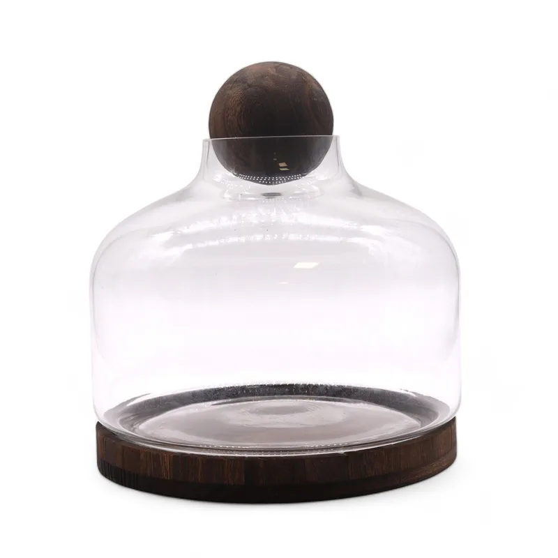 Ex-Large Ball Top Terarium on Dark Tung Legno 23x23cm — foto 2