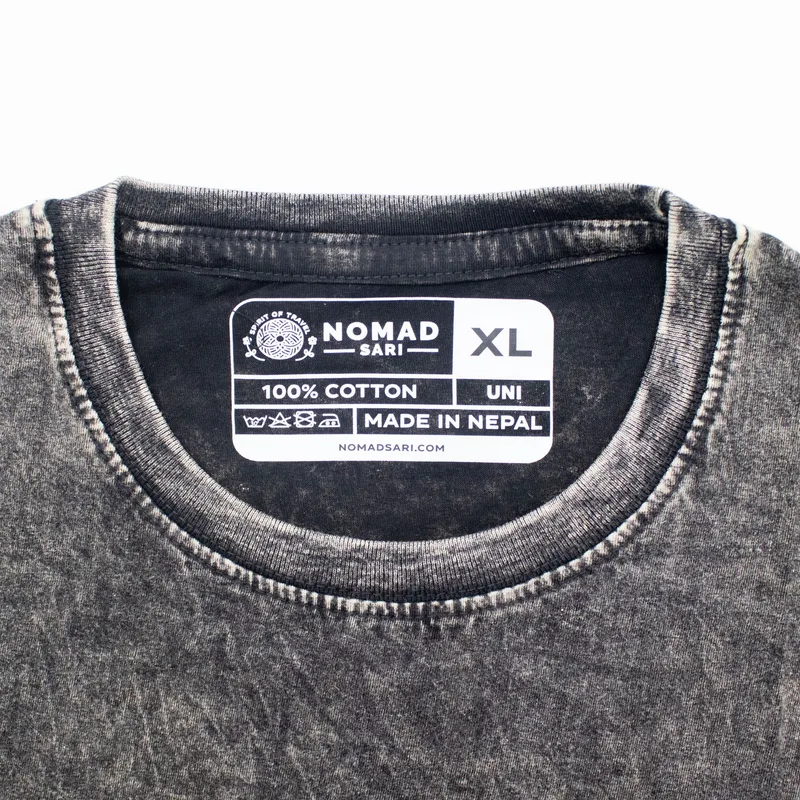 Nomad Sari Stonewashed Cotton T-Shirt Compass of Life Charcoal XL — foto 3