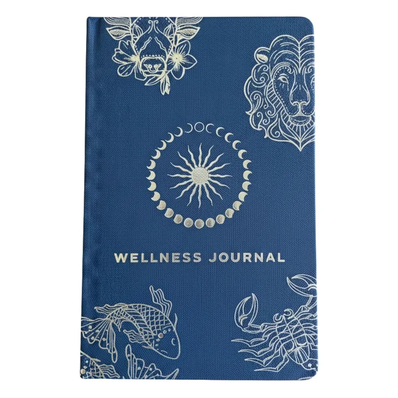 Midnight Blu Wellness Journal - 120 pages - Argento Zodiac — foto 3