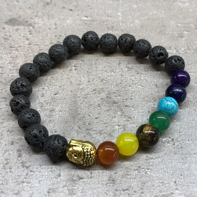 Bracciale di Pietra Vulcanizzata - Buddha Chakra — foto 1