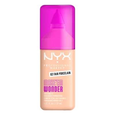 Nyx Make'em Wonder Foundation 02-Fair Porcelain 30ml