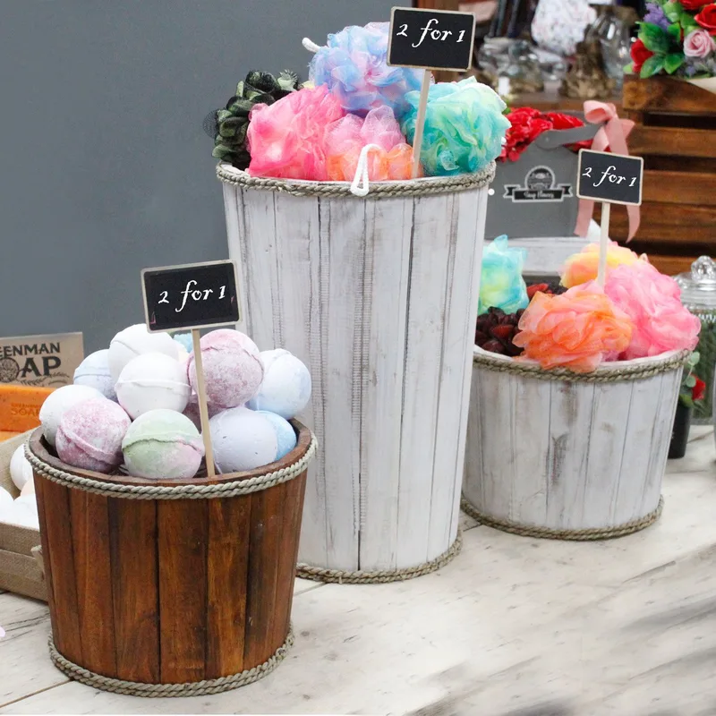 Lrg Nautical Display Tub Whitewash 45x32cm — foto 1
