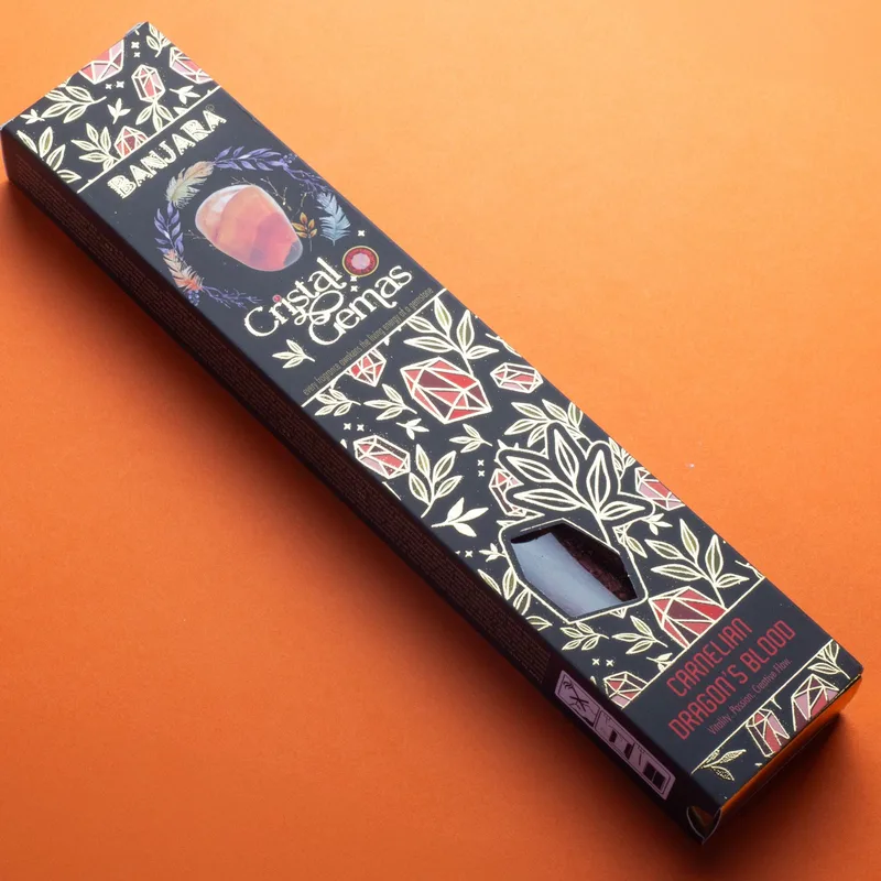 Banjara Cristal Gemas Incenso Sticks - Carnelian Dragon's Blood — foto 1