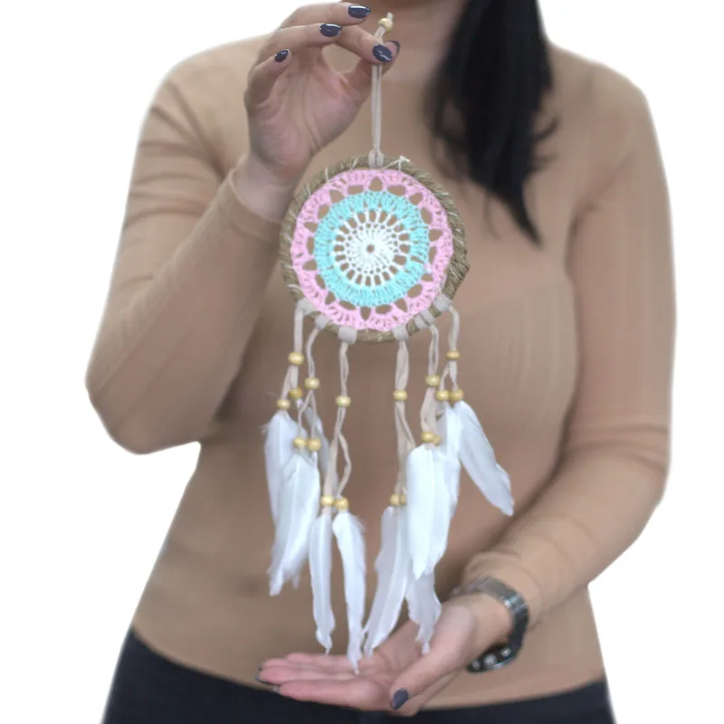 Pastel Blue Macramé Dream Catcher 12cm (asst colours) — foto 3