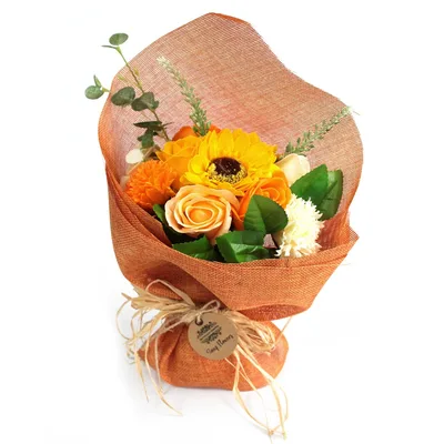 Standing Sapone Fiore Bouquet Arancia — foto 3