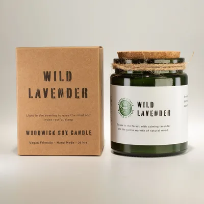 Greenman Woodwick Soy Candela Selvatico Lavanda — foto 2