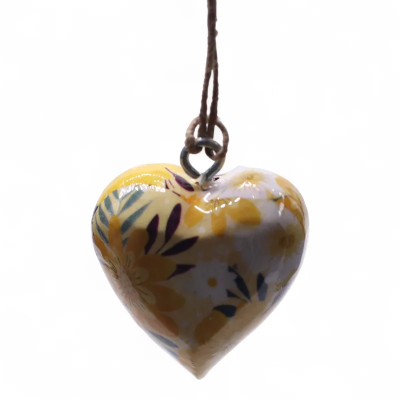 Large Decor Legno Hearts - Yellow Floral — foto 3