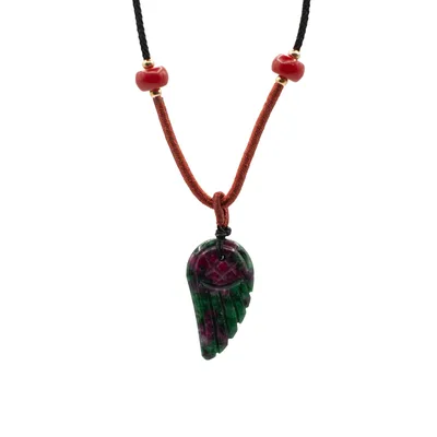 Collana con ciondolo Gemma - Morganite Ala Angelo