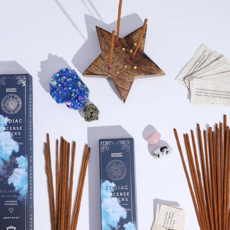 Lemongrass Zodiac Gemstone Crystal Incenso - Leo