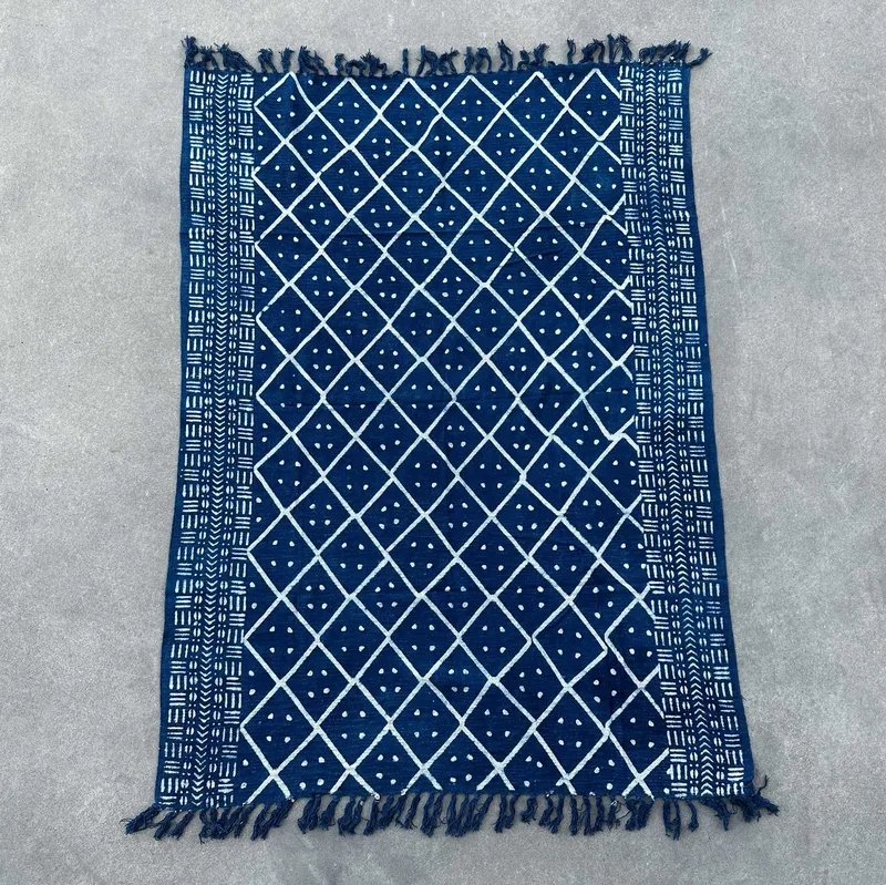 Fatto a mano Indigo Throw 170x120cm Midnight Heerak — foto 1