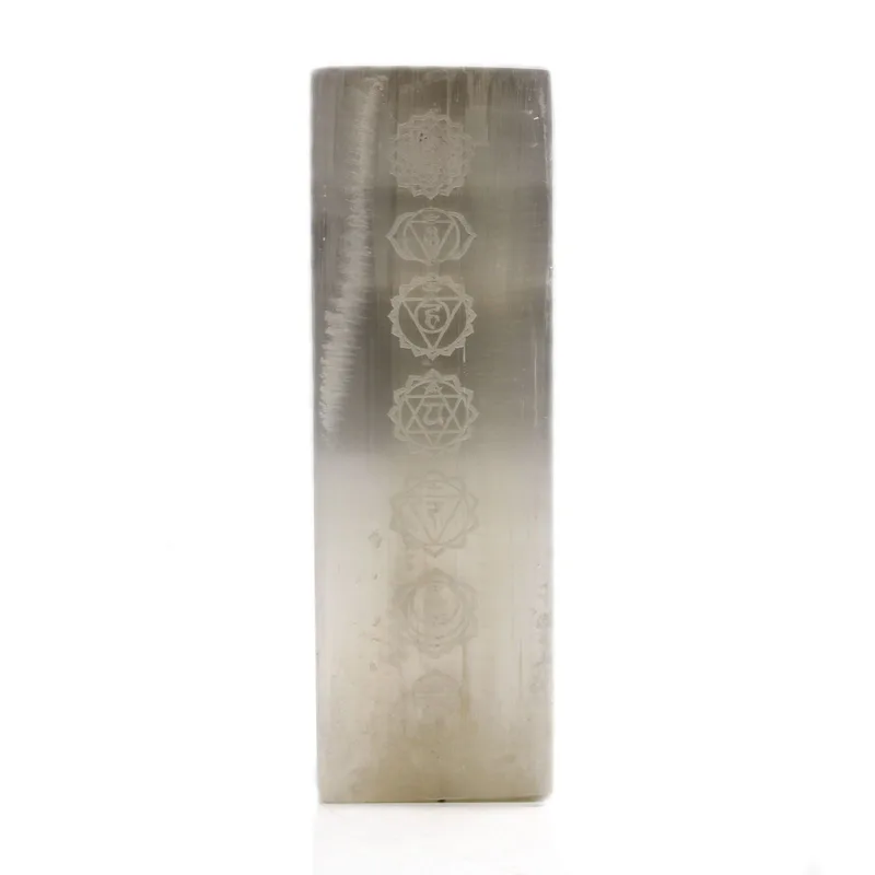 Selenite Block Lamp 25cm Chakra Lamp