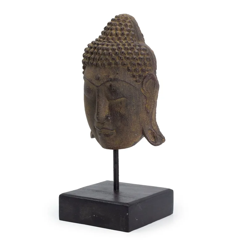 Large Serenity Buddha Head on Stand Grey — foto 2