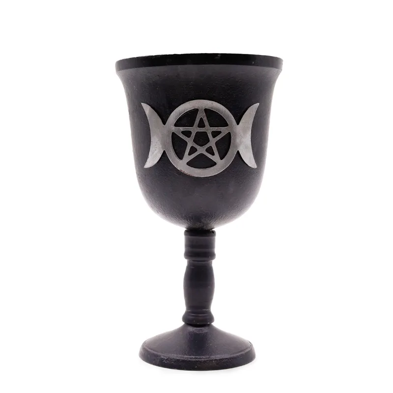 Iron Ritual Goblet Triple Moon 20x11cm