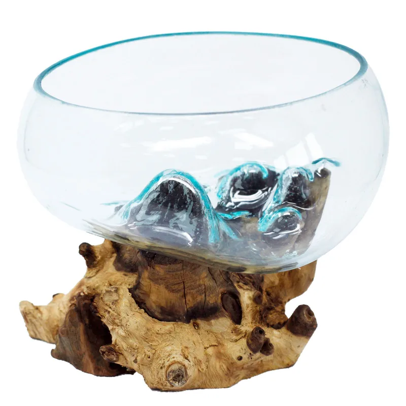 Molten Glass on Legno Open Lrg Bowl