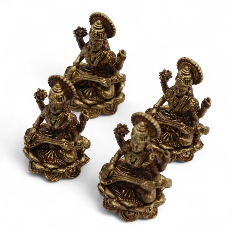 Brass Miniature Gods Sarswati 49mm — foto 5