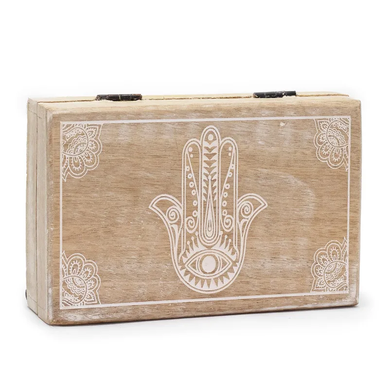 Big Rectangle Scatola 21.5x14x6.3cm Hamsa Whitewash — foto 1