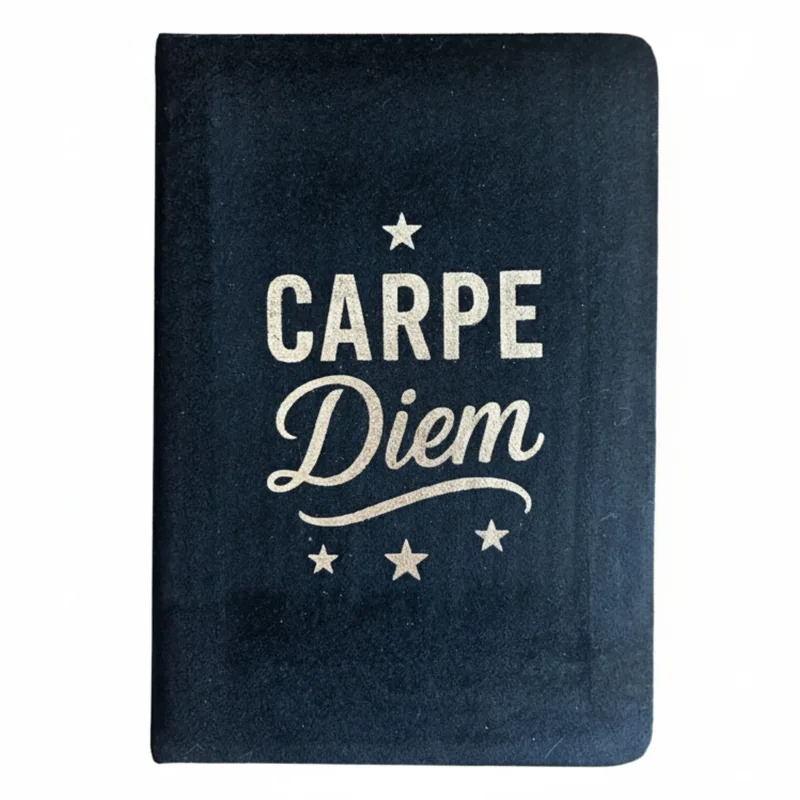 Nero Velvet Notebook - 80 pages - Carpe Diem — foto 1
