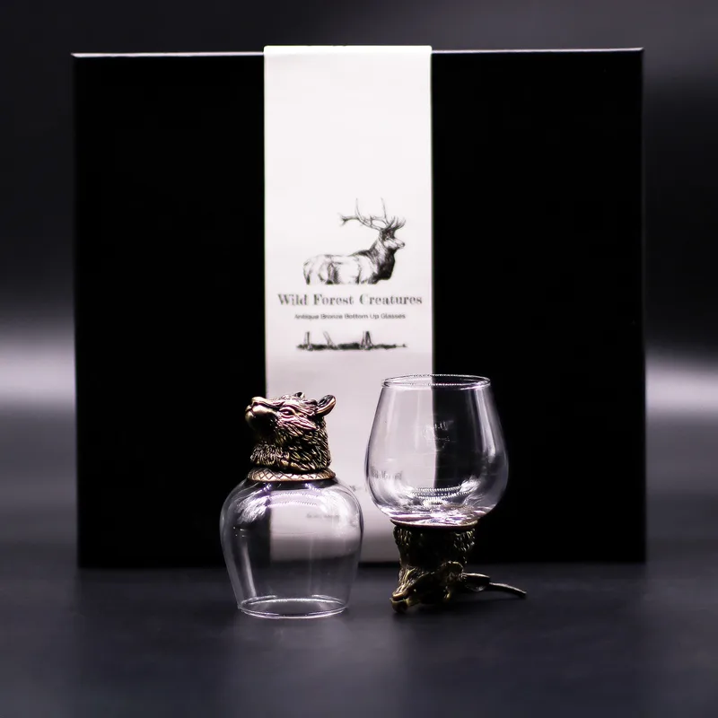 Gift Set of 6 Glasses (100ml) - Mystical Creatures - Antique Bronze — foto 5