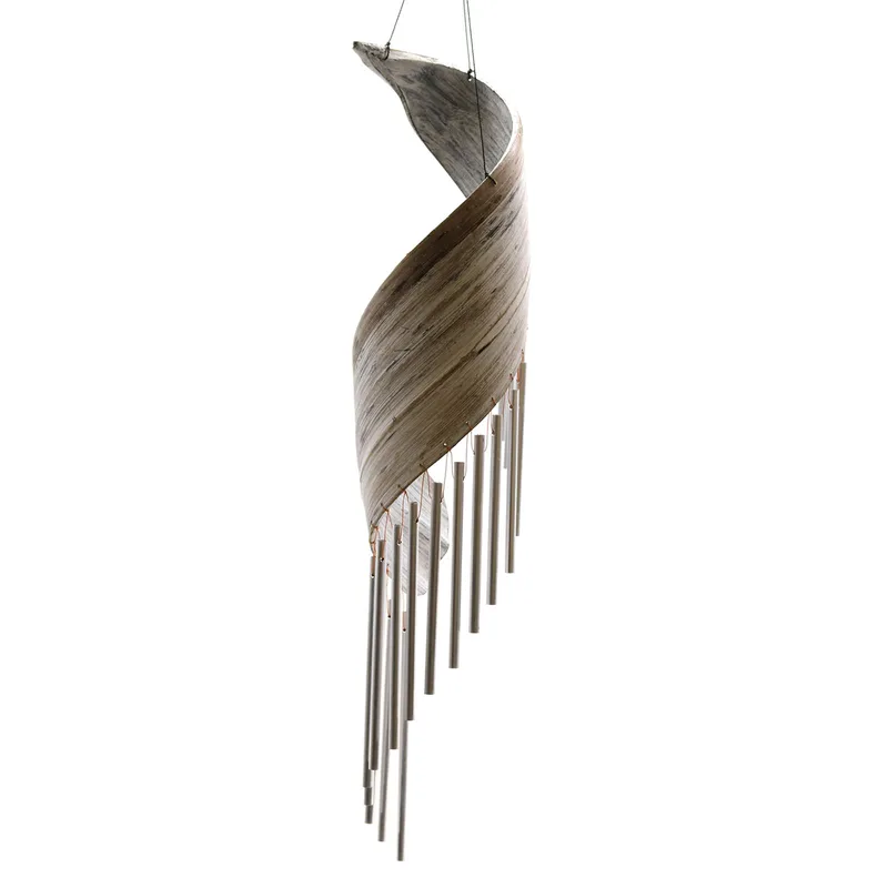 Coconut Leaf Wind Chimes Whitewash — foto 4
