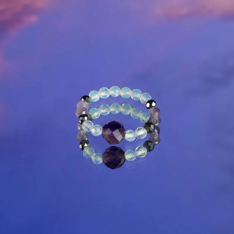 Nymph Spirit Gemstone Ring Set - Full Moon — foto 5