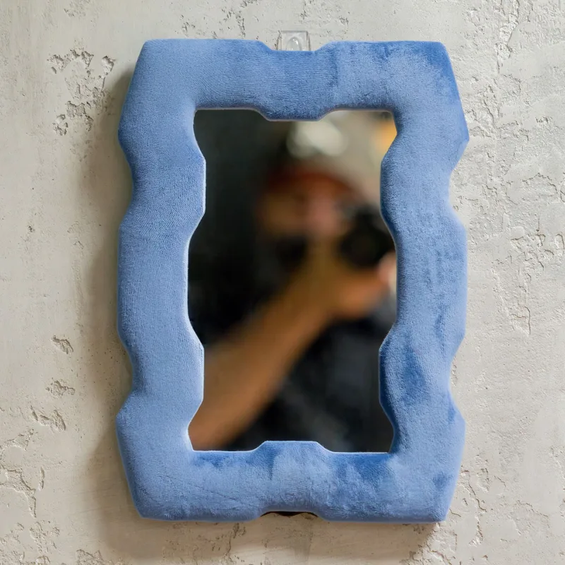 Soft Squiggly Mirror – Chunky Frame – Royal Blu — foto 5
