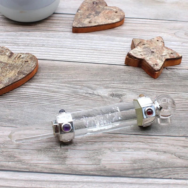 Hexagonal Crystal Healing Wand 12cm Rock Quartz — foto 1