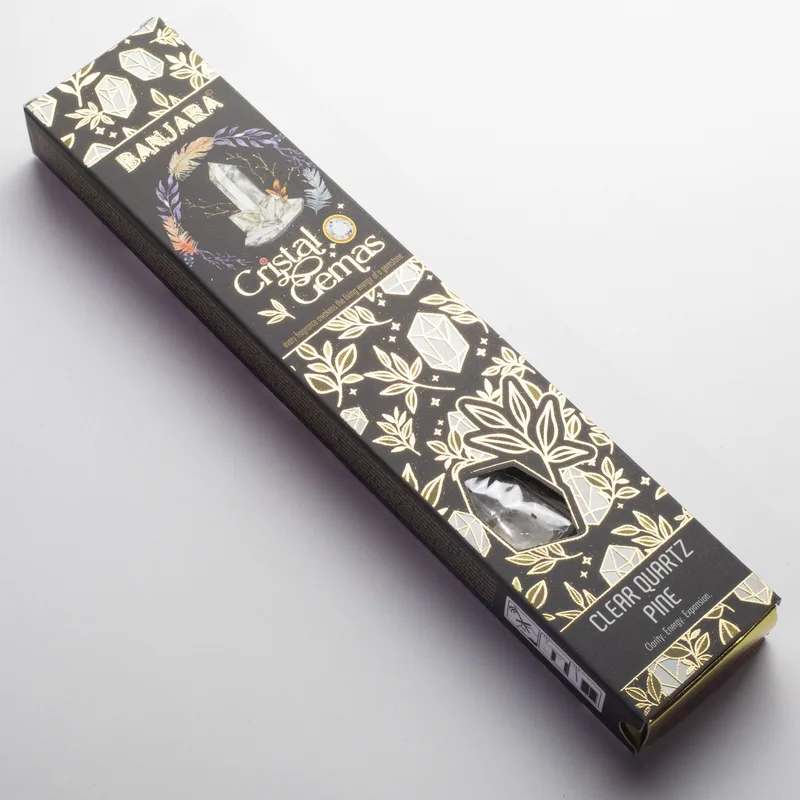 Banjara Cristal Gemas Incenso Sticks - Clear Quartz Pine — foto 3