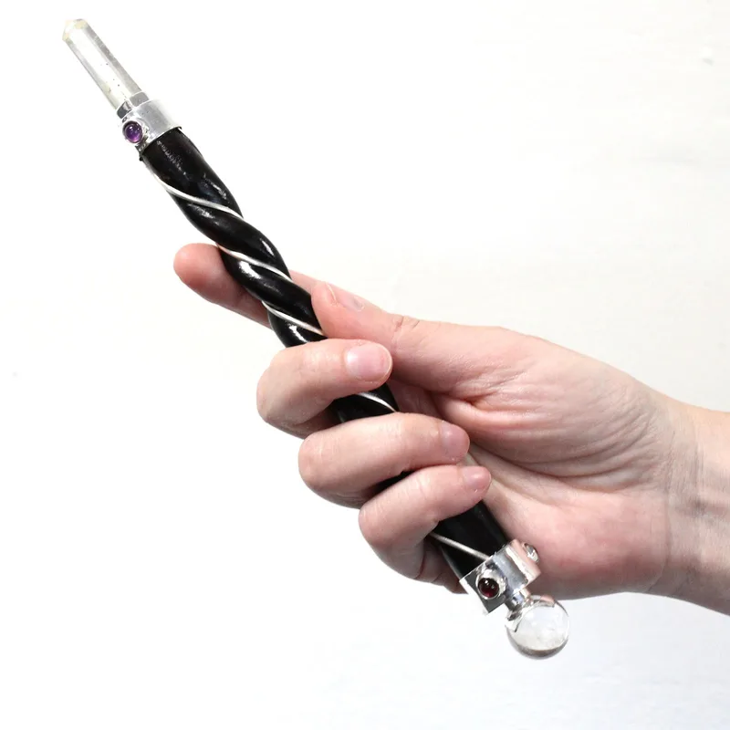 Twisted Healing Wand Argento Amethyst Sphere — foto 2