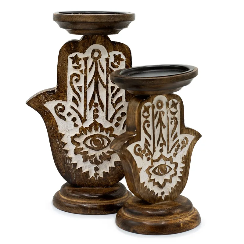 Mango Legno Candela Stand Hamsa Small 18x11cm — foto 4